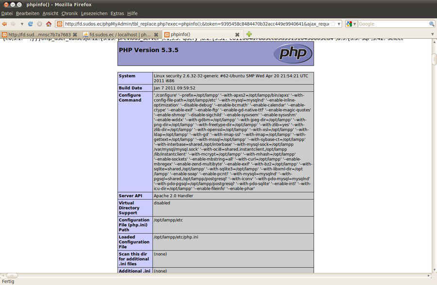 phpMyAdmin-3.4.3.1 Local File Inclusion
