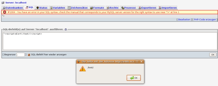 phpMyAdmin-3.0.0 XSS